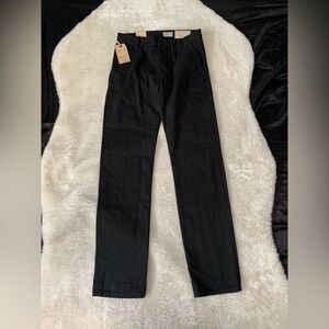 New All Saints Mens Volt Black Slim Fit Chino Pants‎ Trousers Waist 28” 28x32